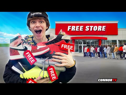 I Opened a FREE Sneaker Store! With over 800 items!