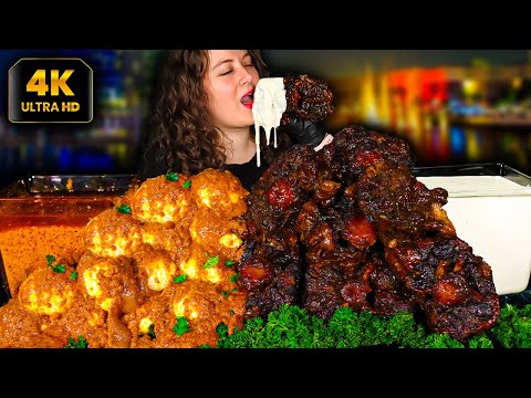 SOFT BOILED EGGS & OXTAIL MUKBANG | CREAMY GARLIC SEAFOOD BOIL SAUCE | EGG BOIL MUKBANG ASMR