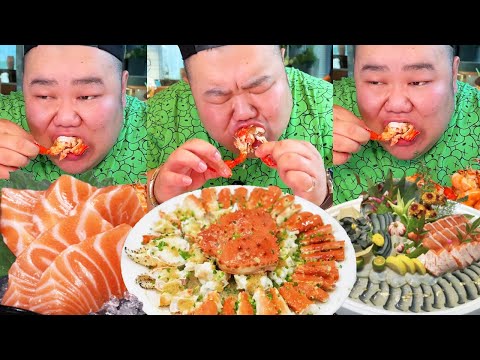 [Big Stomach King Challenge] Challenge to eat 528 yuan's seafood buffet! The fist-sized sea urchin