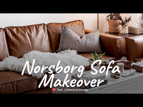 IKEA Norsborg Sofa Makeover With Vegan Leather Covers | feat. @JuliesDresscode  | THA #12