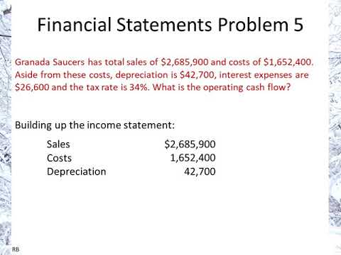 Financial Statements Problem 5