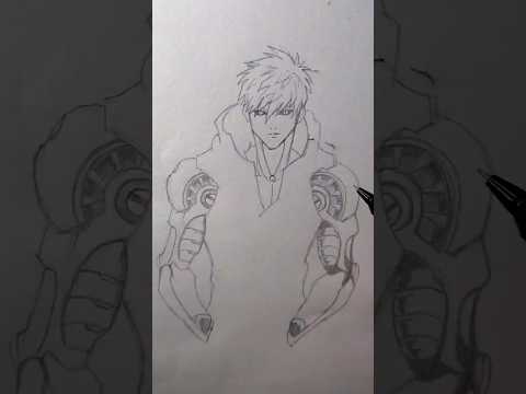 Drawing Genos | One punch man #anime #onepunchman #art #shorts #genos