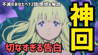 【不滅のあなたへ 12話感想&解説】神回再び！切なすぎる2人の告白にボロクソ泣きました…【春アニメ】