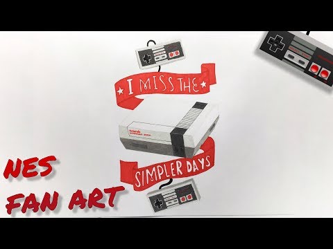 Drawing NES Fan Art (Nintendo Entertainment System)