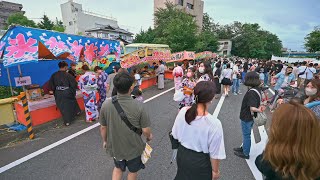 4K・ Gunma Maebashi walk before hanabi festival・4K HDR