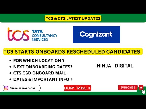 TCS & CTS ONBOARD UPDATES | RESCHEDULED CANDIDATES | JOINING LETTER | 2022 BATCH |