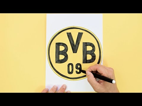 How to draw Borussia Dortmund (BVB) logo