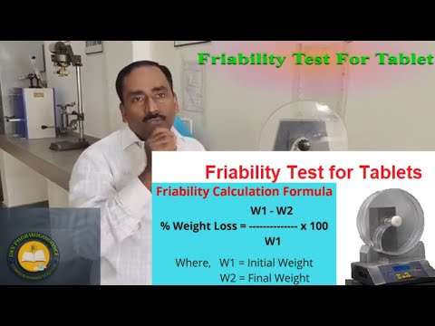 Friability test for  tablet | FRIABILITY TEST| ROCHE FRIABILITOR | Evaluation of tablet | #bpharma