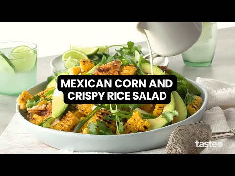 How to make a Mexican corn salad with crispy rice