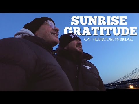 Sunrise Gratitude on the Brooklyn Bridge