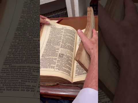 Opening a 400 year-old BIBLE - #bible