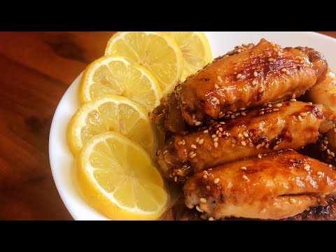 柠檬蜜汁雞翅 Lemon Honey Sauce chicken wings /레몬 허니 소스 치킨 윙/レモンハニーソース手羽先