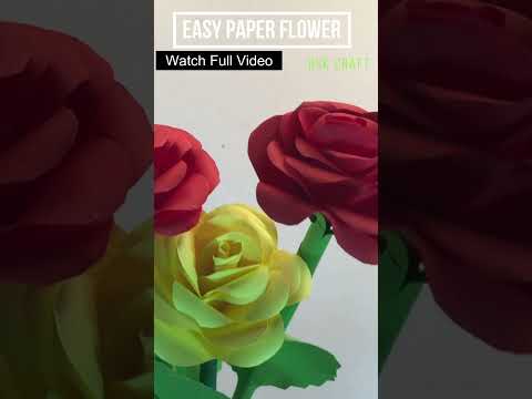 How To Make Easy Paper Flowers | DIY paper flowers| Flower Making | Paper Craft #shorts