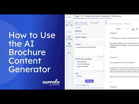 How to Use the AI Brochure Generator