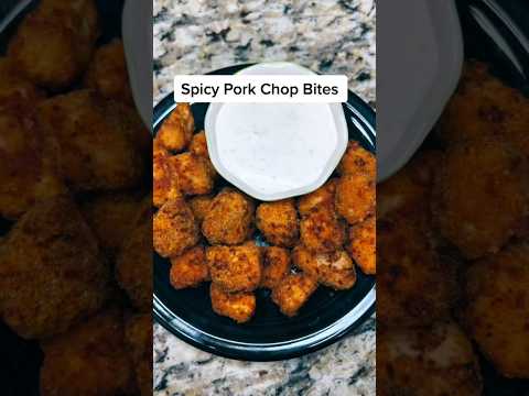 Spicy Pork Chop Bites #shorts #easyrecipe #airfryer