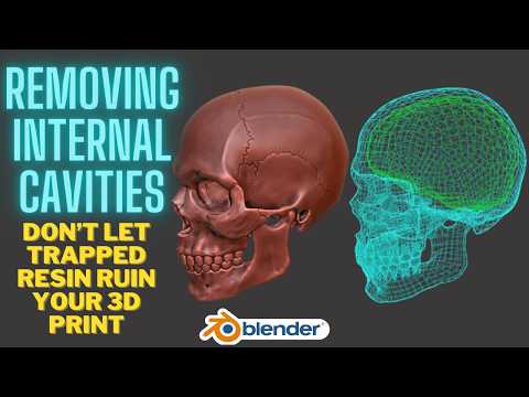 Removing internal cavities for 3D printing in Blender