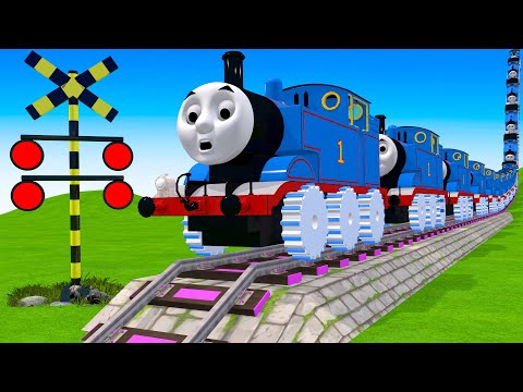 【踏切アニメ】あぶない電車 4 TRAIN Thomas 🚍 Fumikiri 3D Railroad Crossing Animation #2