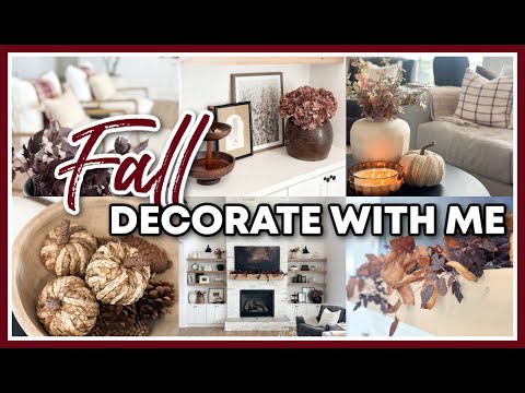 COZY FALL DECORATE WITH ME 2024 | FALL LIVING ROOM DECOR IDEAS