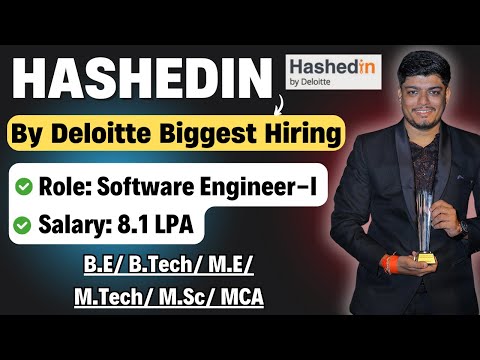 🔥Hashedin(Deloitte) Biggest Hiring Announced | Salary: 8.1 LPA | B.E/ B. Tech/ M.E/ MTech/ M.Sc/ MCA