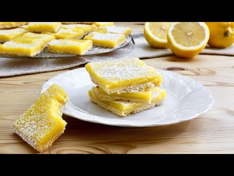 LEMON BARS: FRESH and CREAMY bars! 🍋