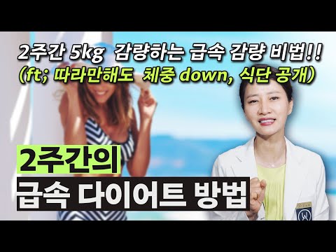 여름 휴가가 코앞인데 다이어트 준비하시는 분들! 2주간 5kg 감량하는 급속감량 비법 대공개!(ft: 식단 2주치 공개!!)