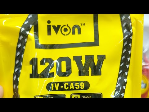 ಮೊಬೈಲ್ ಚಾರ್ಜಿಂಗ್ ಕೇಬಲ್ ||  ivon 120W TYPE C CABLE #superquick charger #stable transmission #speed