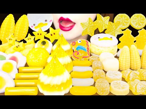 【ASMR】YELLOW DESSERTS💛 MUKBANG 먹방 食べる音 EATING SOUNDS NO TALKING