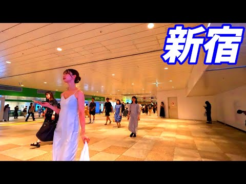 【4K60】A walk around Shinjuku, Tokyo in midsummer/真夏の東京新宿を散歩！