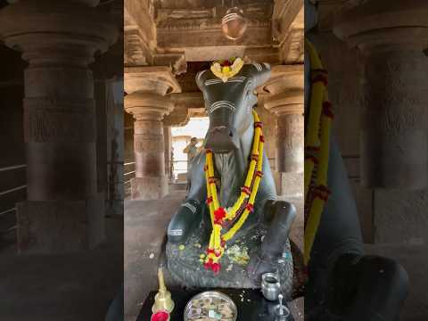 The sacred sculpture of Nandi Pattadakal Virupaksha Temple Badami 🙏🏻 #aatakuthe #ytshorts #shorts