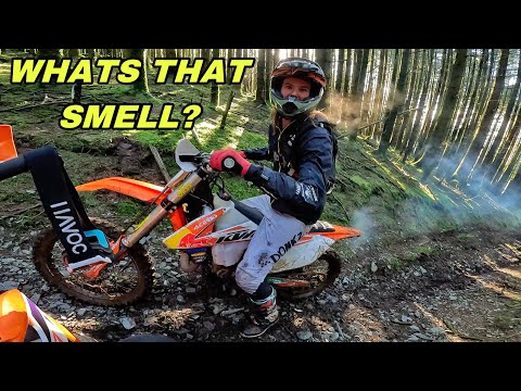 First Ride on KTM SX 150 In The Woods **IT BROKE**