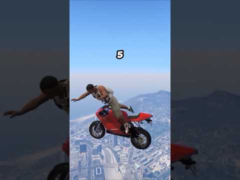 Getting of a motorcycle in the middle of the air!! #shorts #grandtheftauto #gta #gaming