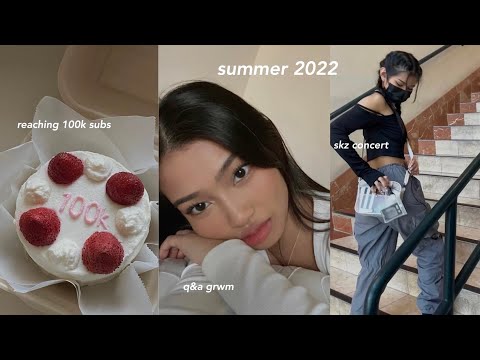 [vlog] summer 2022 🍦 late nights, friends, baking, skz concert, silver play button, q&a grwm + more