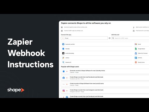 Learn How to Integrate Applications to Shape Software CRM Using Zapier Webhooks