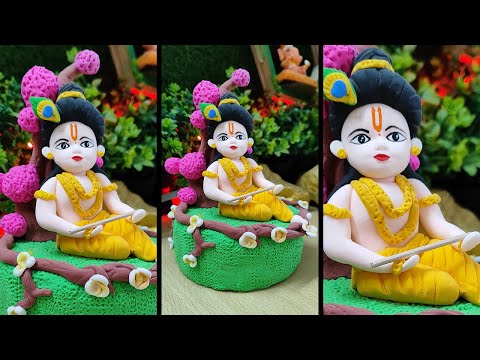 How to make Krishna Clay Idol easy step by step #krishna #krishnaart #diy