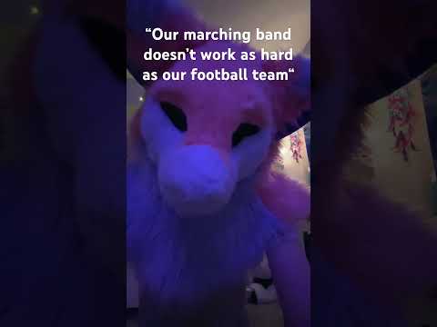 2 hours every weekday morning + other rehearsals #band #marching #furry #cosplay #costume #fursuit