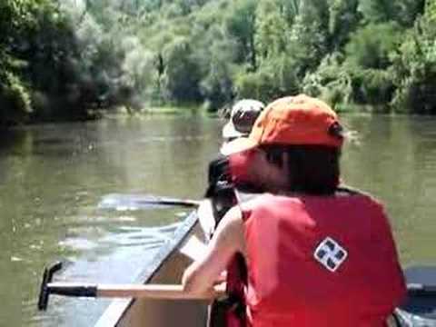 Family canoeing