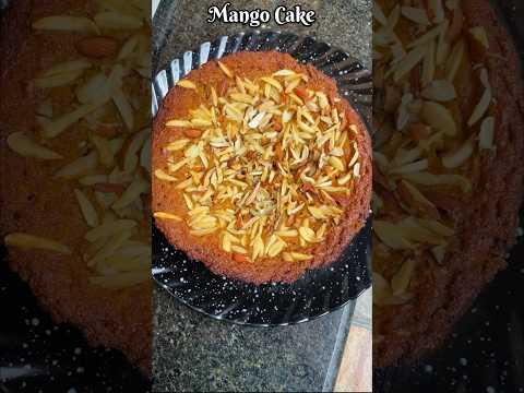 Mango Cake | Eggless Mango Cake | Bakery Style Mango Almond Cake #shorts