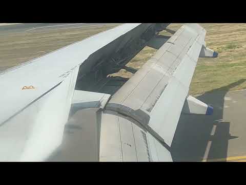 Aeroplane landing at airport