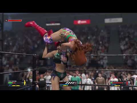 WWE VS AEW Lyra Valkyria VS Jamie Hayter - WWE 2K24