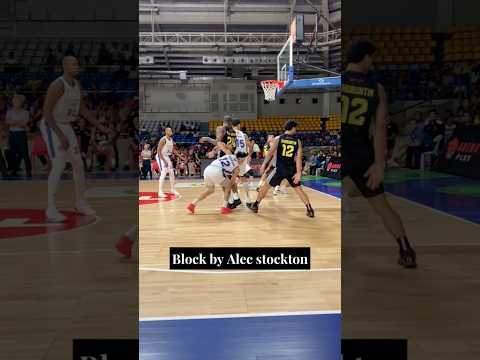 block by Alec Stockton #pba #pbalivetoday #pba2024 #converge #basketball #pbalive