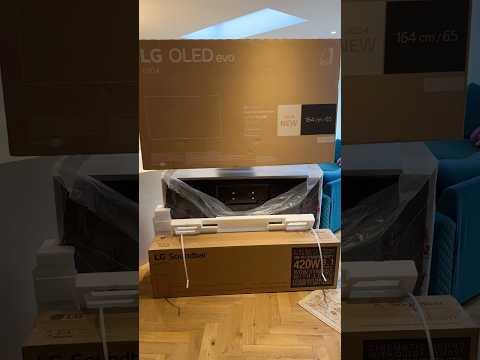 Unboxing and Installing LG’s 65 INCH OLED TV with G1 Super Flush Soundbar. #lg #oled #oledtv #newtv