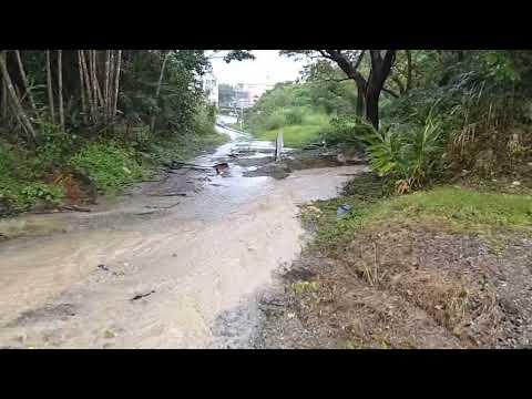 買った土地がやばかった.....コンテナが流されるかと思うほどの大雨......