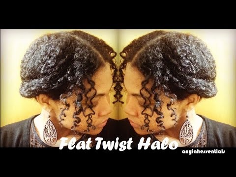 Flat Goddess Twist Halo on Natural Hair - Protective Style