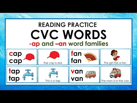 CVC Reading Practice | CVC Words | Short Vowel 'a' sound | CVC sentences | -ap and -an