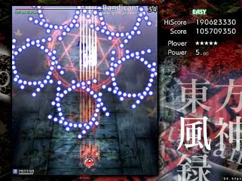 東方風神録　vs東風谷 早苗（5面）　Easy