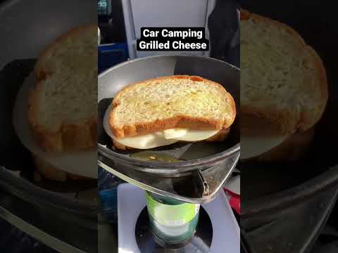 #carcamping grilled cheese! #suvcamping #campingmeals #travelvlog