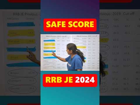 RRB JE 2024 SAFE SCORE #shorts