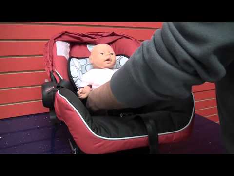 Britax B-Safe Car Seat: Learn to correctly place and buckle child into car seat .