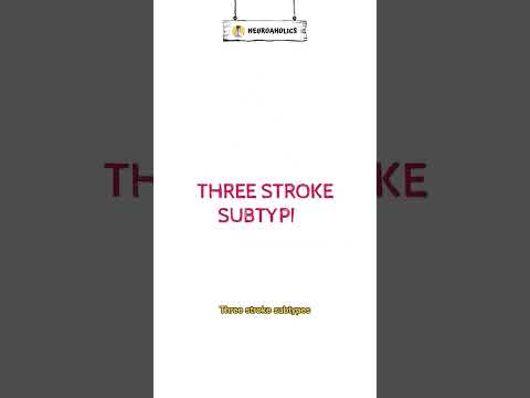 Remember these 3 STROKE SUBTYPES! #shorts