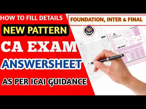 #icai#caexam#icaiexamsHow To Fill Detail In New Answersheet Pattern|CA Foundation, inter & Final #cs